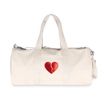 Coeur brisé - Sac de sport en toile recyclée Stanley/Stella - blanc naturel - Devant