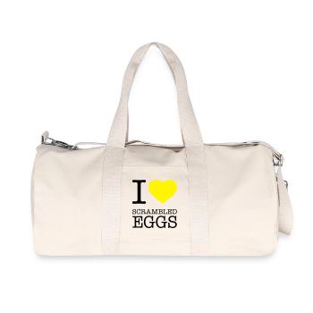 J’ADORE LES ŒUFS BROUILLÉS Rührei - Sac de sport en toile recyclée Stanley/Stella - blanc naturel - Devant
