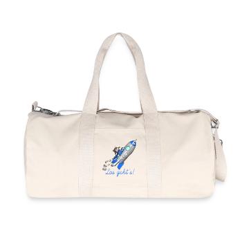 Cadeau de démarrage - Sac de sport en toile recyclée Stanley/Stella - blanc naturel - Devant