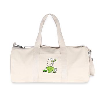 Farbfrosch - Frosch - Recycelte Canvas-Sporttasche von Stanley/Stella - Naturweiß - Vorne
