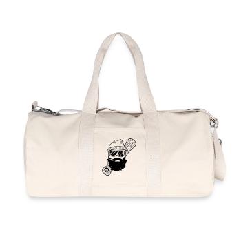 Bordure en bois barbue cool pour chemises et sweats à capuche - Sac de sport en toile recyclée Stanley/Stella - blanc naturel - Devant