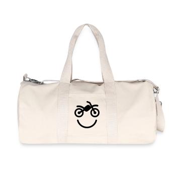 Happy off the road motocross smiley - motorcycle - Recycled Canvas Sports Bag by Stanley/Stella - natural - Front