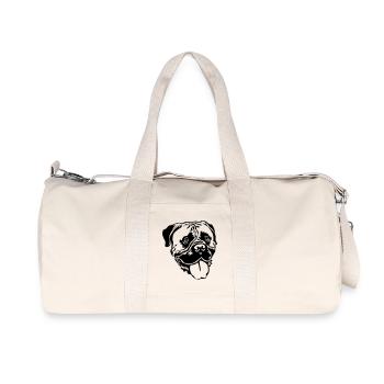 Bullmastiff head - Recycled Canvas Sports Bag by Stanley/Stella - natural - Front