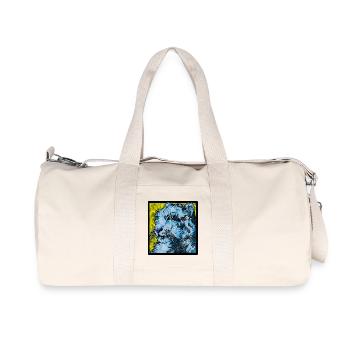 Schneeleopard nah (Bunt) - Recycelte Canvas-Sporttasche von Stanley/Stella - Naturweiß - Vorne