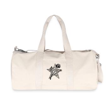 La rose noire et l'étoile - Sac de sport en toile recyclée Stanley/Stella - blanc naturel - Devant