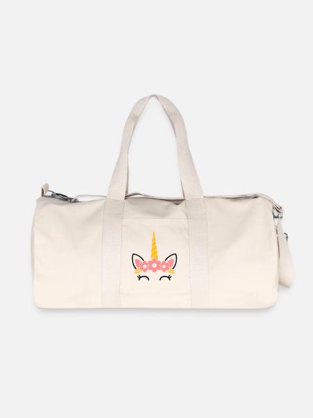 Reine des fleurs : la majestueuse licorne - Sac de sport en toile recyclée Stanley/Stella - blanc naturel