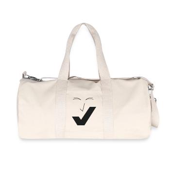 Feines Lächeln - Feines Gesicht C01. - Recycelte Canvas-Sporttasche von Stanley/Stella - Naturweiß - Vorne