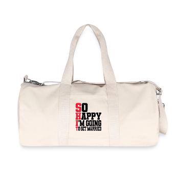 Drôle d’enterrement de vie de garçon Fiançailles Mariage Marié - Sac de sport en toile recyclée Stanley/Stella - blanc naturel - Devant