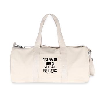 vieux, sénior, personne âgée - Sac de sport en toile recyclée Stanley/Stella - blanc naturel - Devant