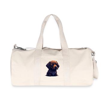 Dachshund in Digital Style - Recycled Canvas Sports Bag by Stanley/Stella - natural - Front