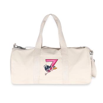 7 birthday 7 years old with animal motif - seven - Recycled Canvas Sports Bag by Stanley/Stella - natural - Front