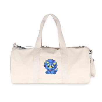 freundlicher Dino - Recycelte Canvas-Sporttasche von Stanley/Stella - Naturweiß - Vorne