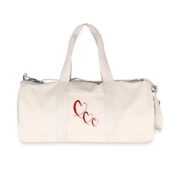 VALENTINSTAG. Junggesellinnenabschied. ICH LIEBE DICH. ICH LIEBE DICH. LIEBE - Recycelte Canvas-Sporttasche von Stanley/Stella - Naturweiß - Vorne