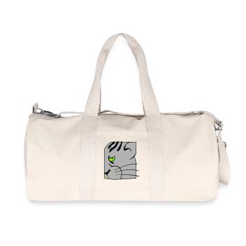 Cat - Recycled Canvas Sports Bag by Stanley/Stella - natural - Front
