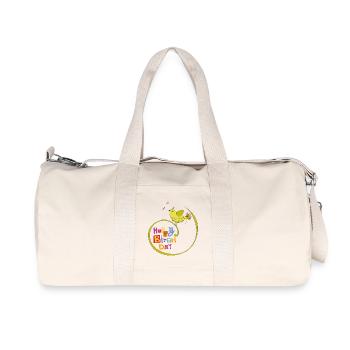 Bon anniversaire - Sac de sport en toile recyclée Stanley/Stella - blanc naturel - Devant