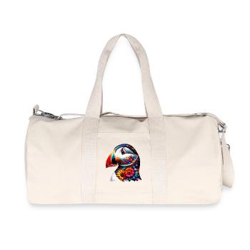 Papageitaucher - Recycelte Canvas-Sporttasche von Stanley/Stella - Naturweiß - Vorne