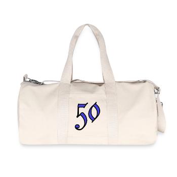 50. 50 YEARS. 50th ANNIVERSARY. 50 YEARS ANNIVERSARY. - Recycled Canvas Sports Bag by Stanley/Stella - natural - Front