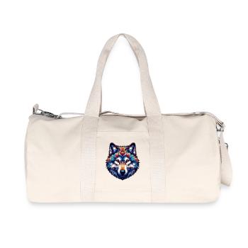 Wolf - Recycelte Canvas-Sporttasche von Stanley/Stella - Naturweiß - Vorne