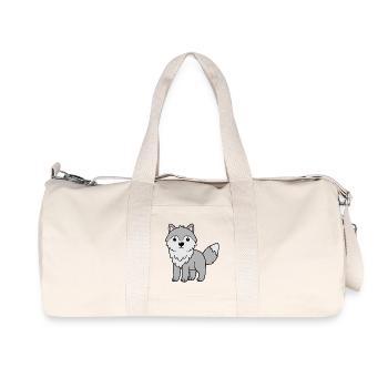 Wolf Wolves - Recycled Canvas Sports Bag by Stanley/Stella - natural - Front