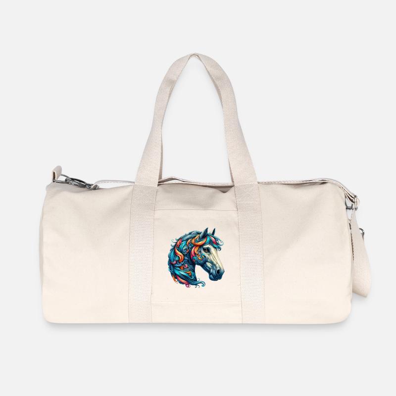 Pferd - Recycelte Canvas-Sporttasche von Stanley/Stella - Naturweiß