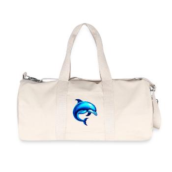 Delfin - Recycelte Canvas-Sporttasche von Stanley/Stella - Naturweiß - Vorne
