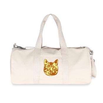 Cat Realistic Pet Cute Cute Kitten - Recycled Canvas Sports Bag by Stanley/Stella - natural - Front