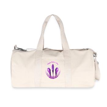 Krokusse Muttertag - Recycelte Canvas-Sporttasche von Stanley/Stella - Naturweiß - Vorne