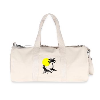Vacances reposantes en été - Sac de sport en toile recyclée Stanley/Stella - blanc naturel - Devant