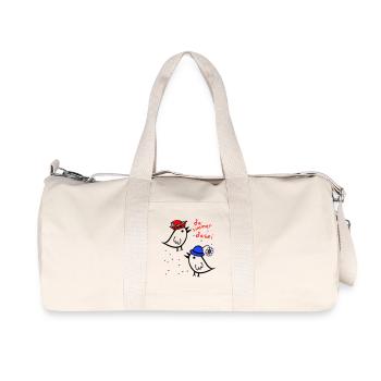 da simmer dabei, Karneval - Recycelte Canvas-Sporttasche von Stanley/Stella - Naturweiß - Vorne