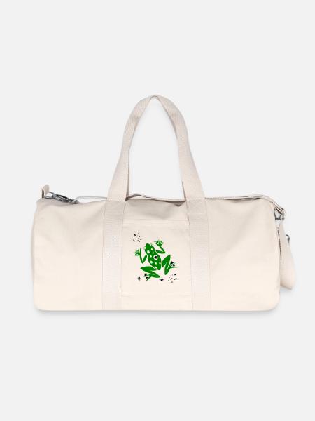 Frosch mit Herz und Ameisen - Recycelte Canvas-Sporttasche von Stanley/Stella - Naturweiß