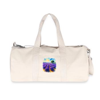 Lavender field - Recycled Canvas Sports Bag by Stanley/Stella - natural - Front