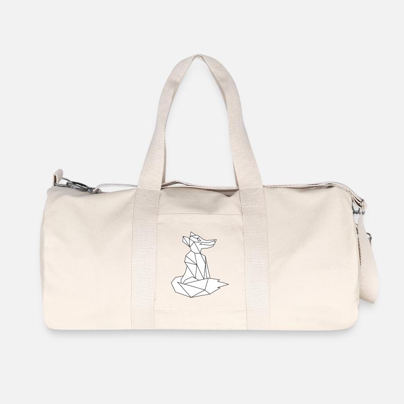 Geometrischer Fuchs - Recycelte Canvas-Sporttasche von Stanley/Stella - Naturweiß