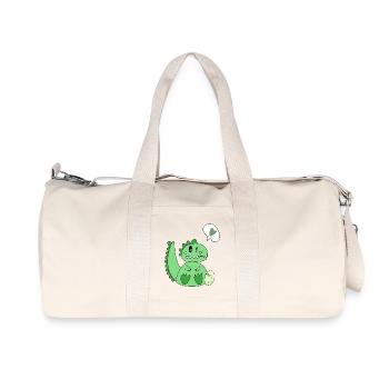 Dinomom’s Little Heart - Recycelte Canvas-Sporttasche von Stanley/Stella - Naturweiß - Vorne
