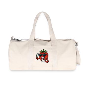 Cool fraise décontractée avec des lunettes de soleil joie - Sac de sport en toile recyclée Stanley/Stella - blanc naturel - Devant