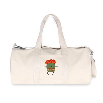 Śmieszny kwiatowy stworek – Lustige Blumenstimmung - Recycelte Canvas-Sporttasche von Stanley/Stella - Naturweiß - Vorne