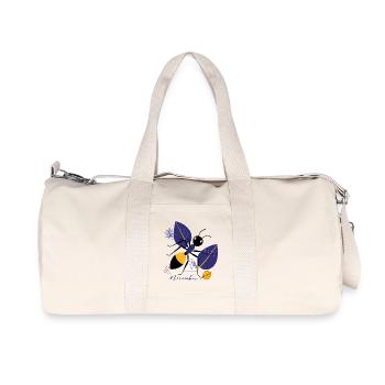 Oiseau de novembre avec des feuilles en automne - Sac de sport en toile recyclée Stanley/Stella - blanc naturel - Devant