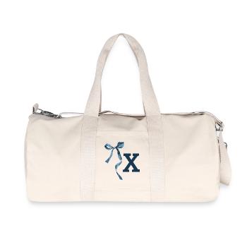 Monogramm x Geschenkidee - Recycelte Canvas-Sporttasche von Stanley/Stella - Naturweiß - Vorne