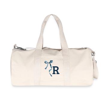 Monogramm r Geschenkidee - Recycelte Canvas-Sporttasche von Stanley/Stella - Naturweiß - Vorne
