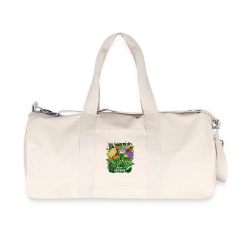 Saison des fleurs - Conception de la nature fleurie colorée - Sac de sport en toile recyclée Stanley/Stella - blanc naturel - Devant