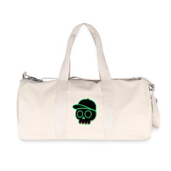 Neon Schädel Cap - Recycelte Canvas-Sporttasche von Stanley/Stella - Naturweiß - Vorne