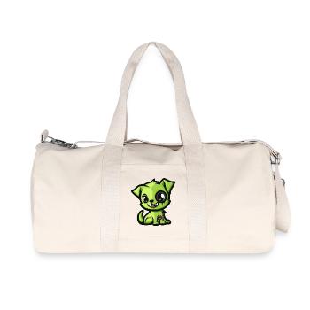 Hund Halloween Zombie Comic - Recycelte Canvas-Sporttasche von Stanley/Stella - Naturweiß - Vorne