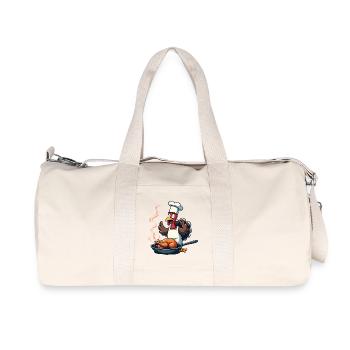 Thanksgiving Turkey Cook - Recycled Canvas Sports Bag by Stanley/Stella - natural - Front