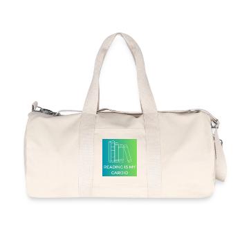 Reading is my cardio - Recycled Canvas Sports Bag by Stanley/Stella - natural - Front