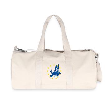 Carte de l’Europe dans l’anneau étoile de l’UE - Sac de sport en toile recyclée Stanley/Stella - blanc naturel - Devant