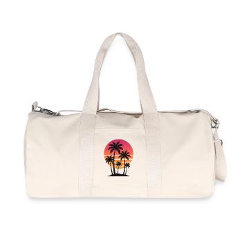 Palm Tree Sunset - Recycled Canvas Sports Bag by Stanley/Stella - natural - Front