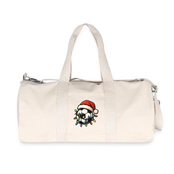 Football de Noël, Joueur de football - Sac de sport en toile recyclée Stanley/Stella - blanc naturel - Devant