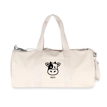 Cow Silhouette Backyard Style - Recycled Canvas Sports Bag by Stanley/Stella - natural - Front