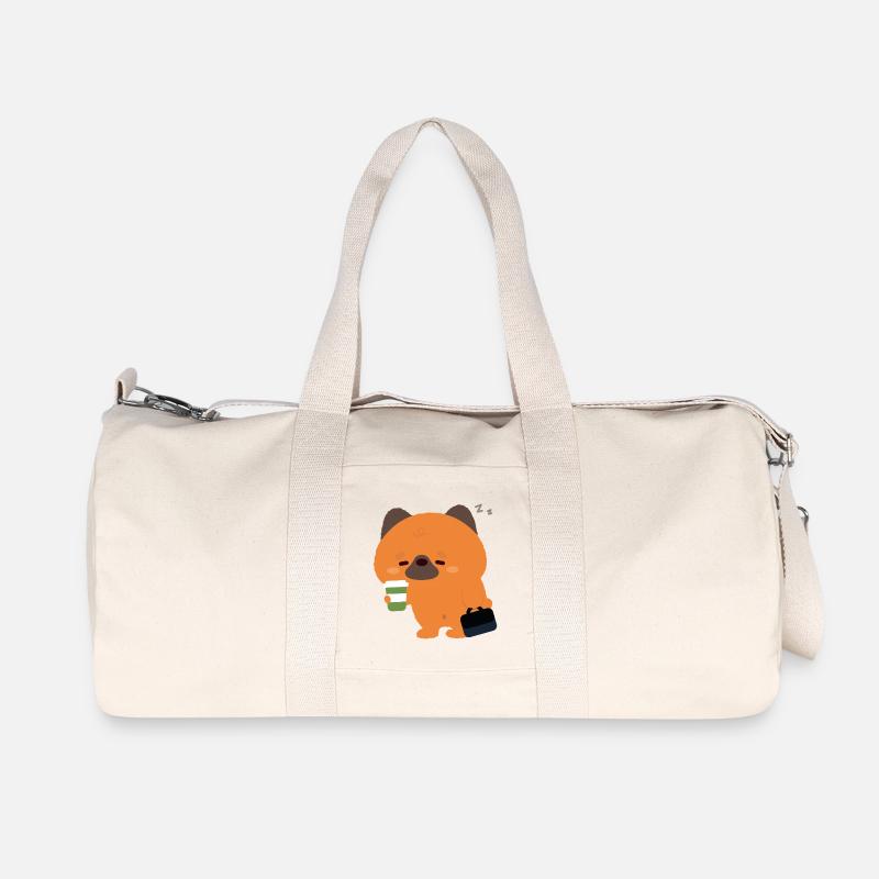 Schläfriger Deutscher Schäferhund-Kaffee - Recycelte Canvas-Sporttasche von Stanley/Stella - Naturweiß