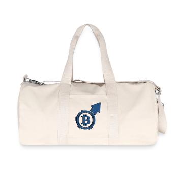 Bitcoin Bull Run Arrow To The Moon - Recycled Canvas Sports Bag by Stanley/Stella - natural - Front