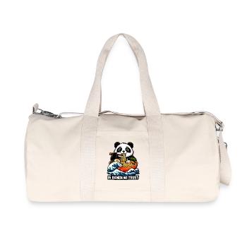 Panda Ramen: In Ramen We Trust - Recycelte Canvas-Sporttasche von Stanley/Stella - Naturweiß - Vorne